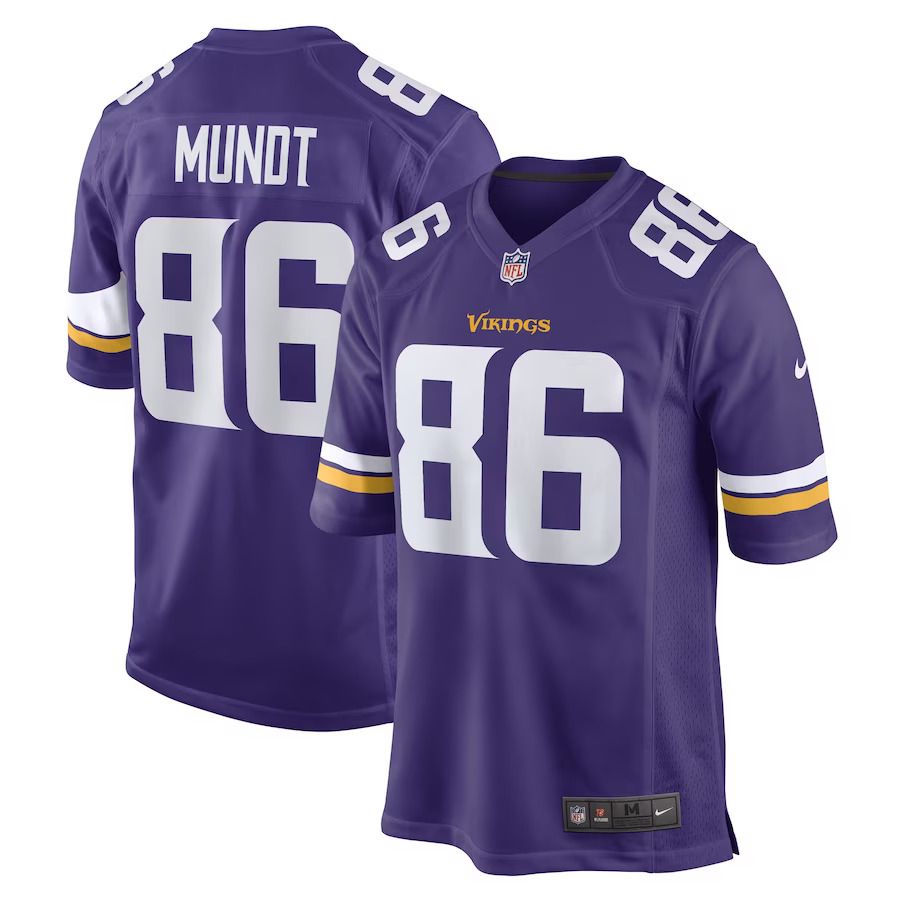 Men Minnesota Vikings #86 Johnny Mundt Nike Purple Game Player NFL Jersey